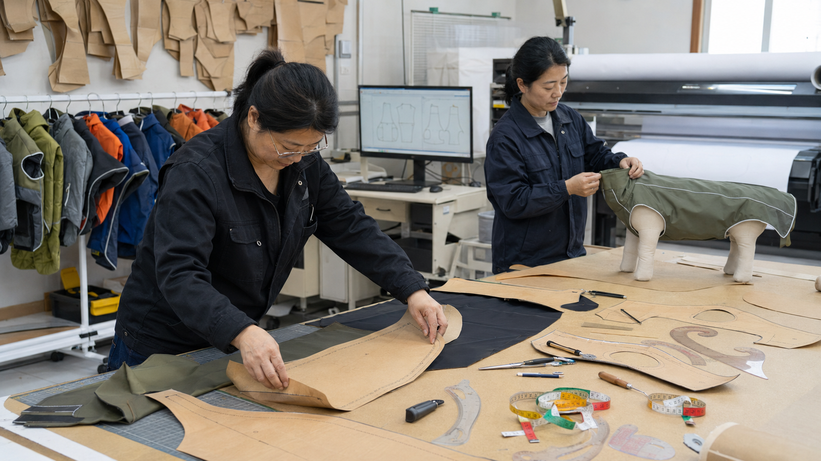 YHO pattern makers developing custom dog outerwear patterns